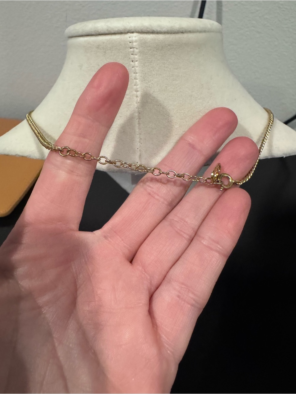 Dior Gold-Tone 'Dior” Logo Necklace with COA - Picture 4 of 9